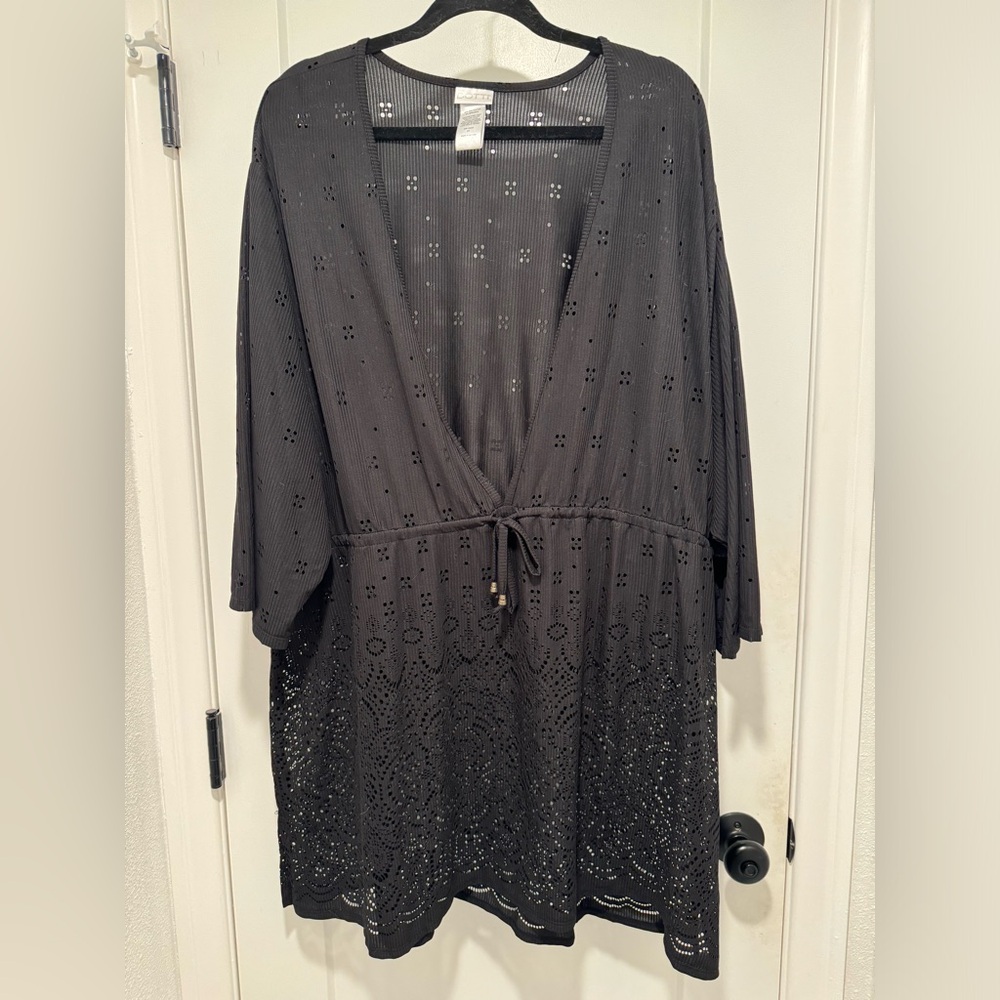 Black Swim Coverup 2X